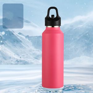 Botella de Agua Aislada de Acero Inoxidable Creativa con Tapa de Rosca Fácil de Abrir con una Sola Mano para Deportes al Aire Libre - Product Image 1