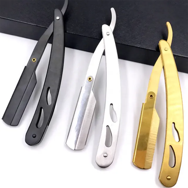 Electroplating Single Blade Razor Manual Barber Shop Razor Shaving Knife Oem Cut Shaving Razor For Men