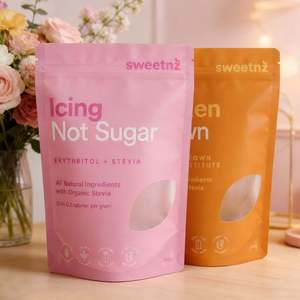 ถุงซิปล็อคใสแบบตั้งได้ สำหรับบรรจุอาหาร ขนม โปรตีนผง เนื้อแดดเดียว น้ำตาล เครื่องเทศ - Product Image 1