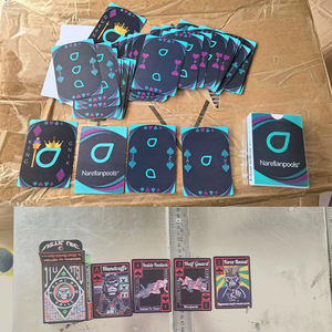 Prêt à expédier, en stock, cartes à jouer en plastique <span class=keywords><strong>noir</strong></span> personnalisées, imprimables, imperméables, cartes à jouer en plastique magiques, jeu de 54 cartes - Product Image 4