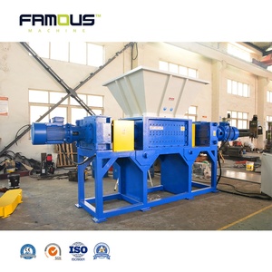 Double arbre déchets cuivre aluminium acier pneus métal tambour plastique recyclage coupe concassage déchiqueteuse Machine - Product Image 3