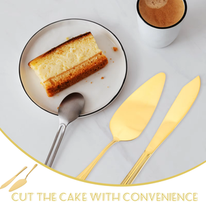 Decorative Stainless Steel Cake Server <b>Set</b> with Designer Handle Ideal for Cake Presentation and Special Events - Product Image 4