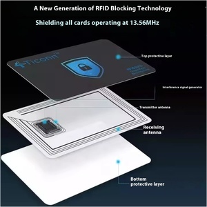 Hot bán qua biên giới chống trộm NFC chặn thẻ không thấm nước <span class=keywords><strong>ISO</strong></span> mô hình với mã QR thông tin liên lạc vật nuôi và kích thước PVC CR80 - Product Image 2