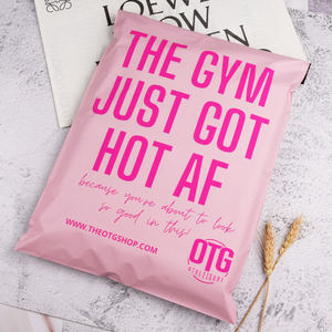 Пластиковые почтовые пакеты для одежды с логотипом на заказ, розовые, для экспресс-доставки - Product Image 2