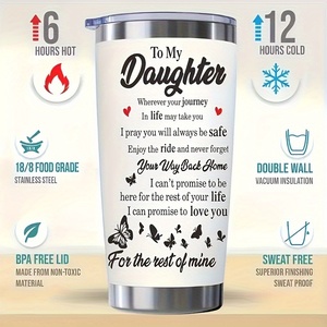Botella de <span class=keywords><strong>Agua</strong></span> Aislada de Acero Inoxidable para Mi Hija, con Diseño a Prueba de Fugas y Materiales Libres de BPA, Perfecta como Regalo de Cumpleaños - Product Image 5