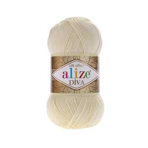 Alize Diva 01 krem เส้นด้าย - Product Image 1