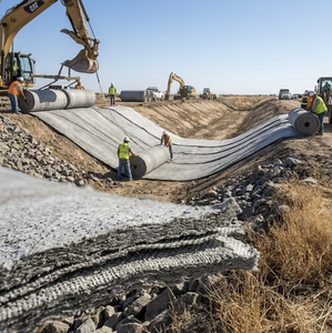 Couverture en ciment à installation rapide <span class=keywords><strong>pour</strong></span> canaux d'irrigation, tapis <span class=keywords><strong>géotextile</strong></span> en béton <span class=keywords><strong>pour</strong></span> le <span class=keywords><strong>drainage</strong></span> des barrages - Product Image 1