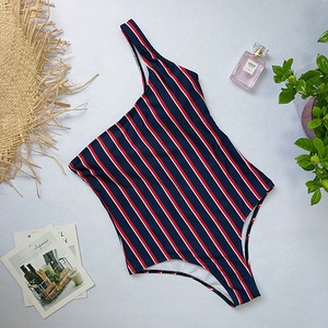 <span class=keywords><strong>2020</strong></span> una pieza Mayo un hombro Baju Renang Strip Badeanzug mujeres Bikini - Product Image 3