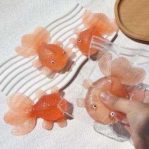 Nouveau jouet à presser coloré en forme de poisson rouge, en mousse souple TPR, rebondissant, créatif, pour la décompression des enfants et des adultes - Product Image 5