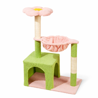 Arbre à chat robuste, écologique et durable avec poteaux en sisal, structure d'escalade multi-niveaux en velours pour chats d'intérieur, emballage en carton