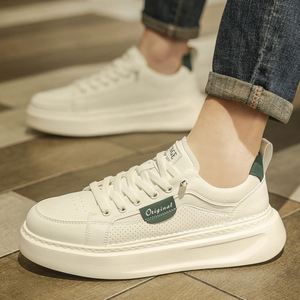 Baskets légères pour hommes, nouvelle collection été 2025, semelle épaisse rehaussante, chaussures blanches confortables pour jeunes, chaussures de sport pour hommes - Product Image 3