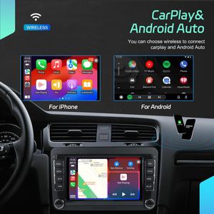Podofo 7 ''4 + 64G Android <span class=keywords><strong>autoradio</strong></span> sans fil Carply/Android Auto GPS WIFI BT FM pour Volkswagen/VW/PASSAT/POLO/GOLF 5 6/TOURAN - Product Image 2