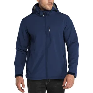 Veste Softshell à capuche pour hommes, fermeture à glissière, protection UV, aventures en plein air, protection contre les intempéries, poignets réglables, coupe personnalisée