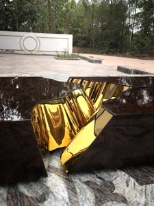 Luxury Boca Do Lobo Style <b>Dining</b> <b>Table</b> Modern Handmade Solid Wood Marble <b>Top</b> Designer <b>Dining</b> <b>Table</b> - Product Image 2