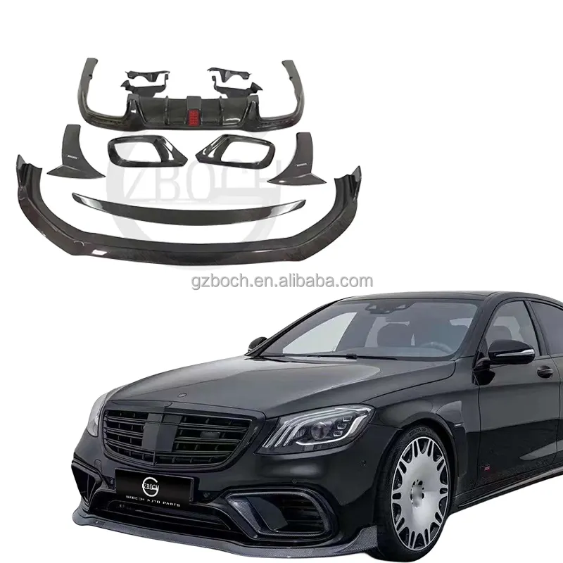 Benz W222 Car S65 AMG facelift için araba spoiler sutyen otobüs modeli arka araba difüzör spoiler