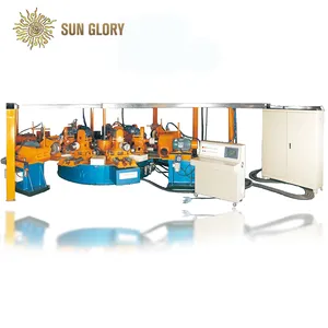 8 stations rotary metal polishing machine