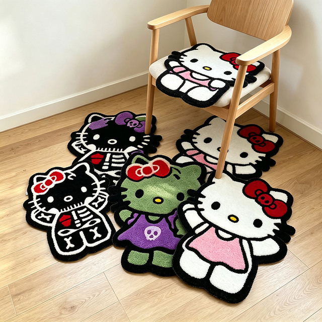 Custom Modern Anime for Cartoon Character Shaped 15mm Tufted Hand-tufted Anti-Slip Cut-pile Shag Rug
