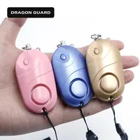 דרקון משמר PA003 אמזון מכירה לוהטת רב צבע Led אורות 130dB קול בטיחות הגנה Keychain אזעקה אישית לנשים