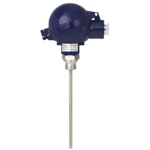 Sensor Suhu industri termokopel tipe K, Probe RTD baja tahan karat PT100 Thermowell
