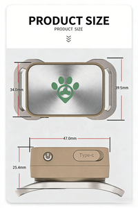 Collier intelligent pour animaux de compagnie USMILEPET, nouveau modèle, avec suivi <span class=keywords><strong>GPS</strong></span>, surveillance de la fréquence cardiaque, de l'oxygène sanguin et de la pression artérielle pour chien et chat - Product Image 6