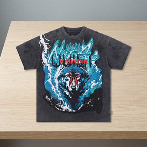 Nouvelle Arrivée T-shirts Première Ligne Strass Haut de Gamme Oversize Homme Hip Hop Streetwear 100% Coton Grammage Élevé - Product Image 3
