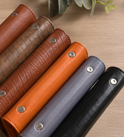 Carnet de notes en cuir A6 personnalisé bloc-notes de poche en PU avec 6 classeur à anneaux Agenda Planner Organisateur rechargeable à feuilles mobiles avec bande élastique