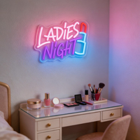 Letrero LED de Neón con USB Regulable para Dormitorio, Sala de Juegos, Bar, Cafetería, Fiesta, Regalo de Navidad, para Damas