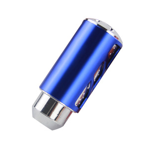 Poyracing Pommeau de levier de vitesse manuel en aluminium bleu ergonomique pour voitures modifiées - Product Image 5
