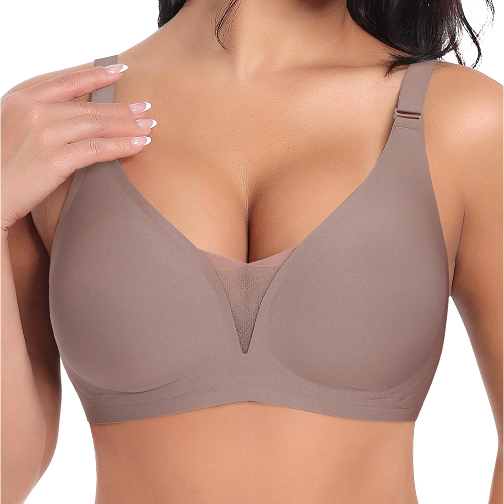 Dutifulon Seamless Scalloped Push-up Bra Sentmoon Sports Bras For Women Wireless Support Soft And Comfortable Bras For Older Women
