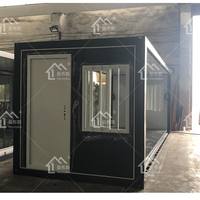 Tirelire de 20 pieds Maison préfabriquée en conteneur pliant Mini Casa Immeuble de bureaux pliable préfabriqué en acier avec cuisine et salle de bain