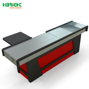 Highbright Popular Red and Black Cashier <b>Counter</b> without Conveyor Belt for Supermarket & Grocery Stores - Product Image 2