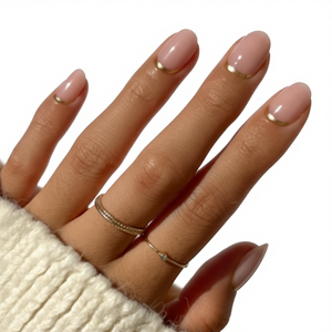 Ongles pressés Glamnetic Goal Digger ABS |   Ongles courts semi-transparents brillants, qualité salon |   Kit de 30 ongles avec colle, 12 tailles - Product Image 1