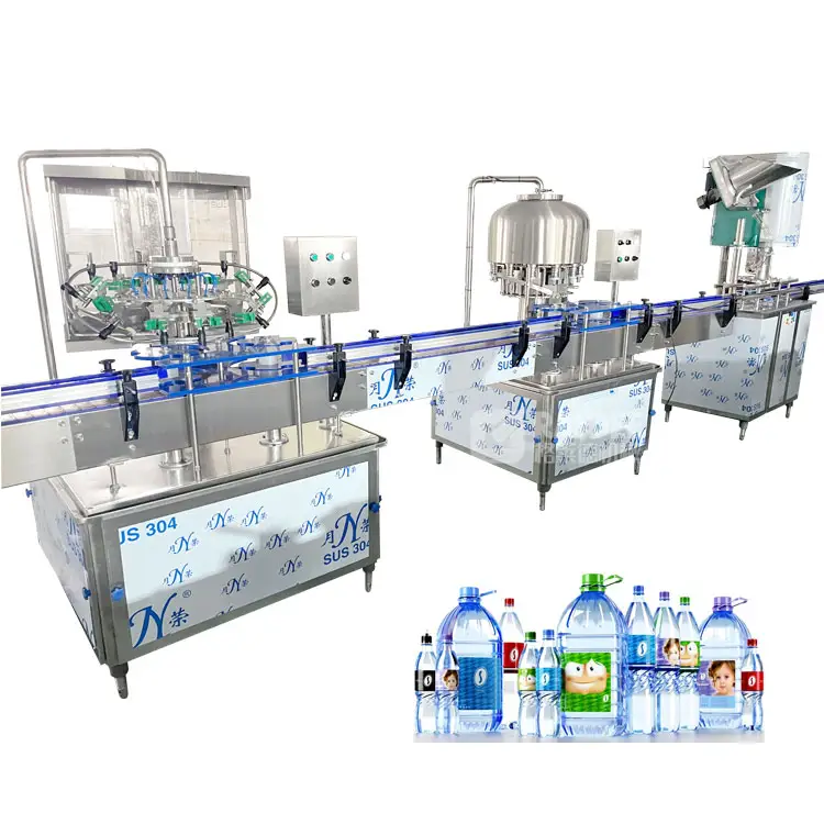 Machine de remplissage d'eau minérale entièrement automatique 3 en 1 pour petites bouteilles machine de remplissage de gobelets d'eau