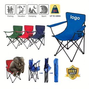 Chaises pliantes portables pour adultes avec sac de transport et porte-gobelet, design compact pour camping, plage et pique-niques - Product Image 3
