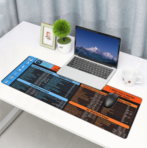 Custom Pr Photoshop PPT WORD EXCEL CAD Python AI CorelDraw Shortcut Key Rubber Computer Sublimation Mouse Pad Oem/Odm