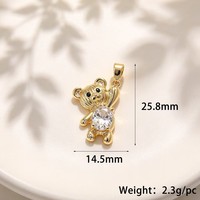 Pendentif en émail de cuivre à haute résistance à la décoloration, broche ours, boîte photo en forme de cœur, pendentif Yuanbao, pièces d'accessoires DIY