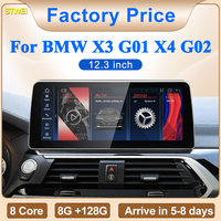 STWEI Lecteur Multimédia de Tableau de Bord Android 15 Sans Fil CarPlay Auto 12,3 Pouces pour BMW X3 X4 G01 G02 2019 avec GPS Navi – Garantie 1 An