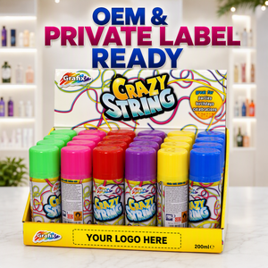 Vente en gros de Grafix <span class=keywords><strong>Silly</strong></span> <span class=keywords><strong>String</strong></span> avec 6 couleurs vives assorties, serpentins multicolores écologiques pour supermarchés - Product Image 4