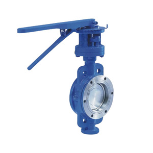Válvula de mariposa D73H-16C de 4 pulgadas de acero inoxidable con operación manual para agua a temperatura normal - Product Image 1