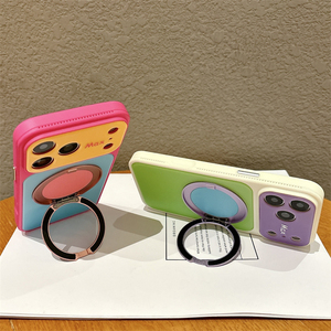 Funda para iPhone 18 17 con diseño de contraste colorido de verano 2 en 1, refrigeración, protección de lente y soporte giratorio 360°, ¡el artículo más vendido! - Product Image 3