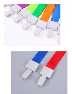Lanière de couleur mélangée avec pince Bulldog Lanière <span class=keywords><strong>plate</strong></span> en nylon <span class=keywords><strong>pour</strong></span> badges d'identification Étiquettes de nom Porte-carte d'identité - Product Image 4