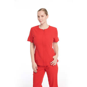 Tenues médicales, ensembles d'uniformes, mode, femmes, tenue d'infirmière, hôpital, salon de beauté, spa, vêtements extensibles, coupe ajustée, fermeture éclair - Product Image 1