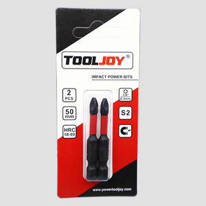 TOOLJOY di alta qualità industriale acciaio torsione S2 25mm Set di punte di impatto cacciavite magnetico scatola di plastica OEM - Product Image 1