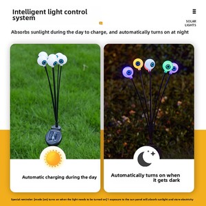 Ojo Luminoso Solar de Halloween de Gran Venta para Decoración de Jardín y Césped Exterior, Adorno de Suelo para Disfraces de Halloween - Product Image 4