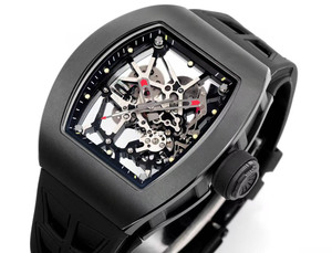 Customized logo Designer Style 035 Black Ceramic <b>Skeleton</b> Waterproof Tourbillon <b>Automatic</b> Mechanical Men's <b>Watch</b> - Product Image 2