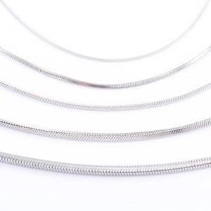 Accesorios de Joyería Impermeables para Mujeres y Hombres, Collar Largo de Cadena de Serpiente Cuadrada de Acero Inoxidable, Gargantilla, Regalo DIY - Product Image 6