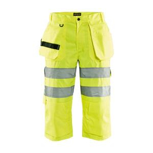 BLAKLADER - 153918113300C54 Pantalones cortos piratas de alta visibilidad amarillos-EAN 7330509628843 ROPA DE TRABAJO DE 2017 - Product Image 1