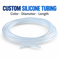 Tube en silicone translucide sur mesure, à paroi mince, flexible et creux, pour pompes péristaltiques et distribution automatique de liquides, OEM ODM