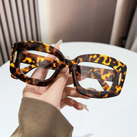 Montures de lunettes rétro européennes et américaines à miroir plat, nouveau cadre carré épais, style Instagram haut de gamme, tendance et personnalisé