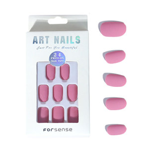 <span class=keywords><strong>Uñas</strong></span> Postizas <span class=keywords><strong>Rosa</strong></span> Intenso, <span class=keywords><strong>Uñas</strong></span> Falsas <span class=keywords><strong>Mate</strong></span>, <span class=keywords><strong>Uñas</strong></span> Postizas Cortas Ovaladas Esmeriladas, 24 <span class=keywords><strong>Uñas</strong></span> Artificiales de ABS de Marca Privada al por Mayor - Product Image 6